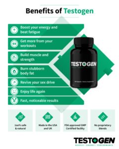 Testogen Supplements Features and Benefits